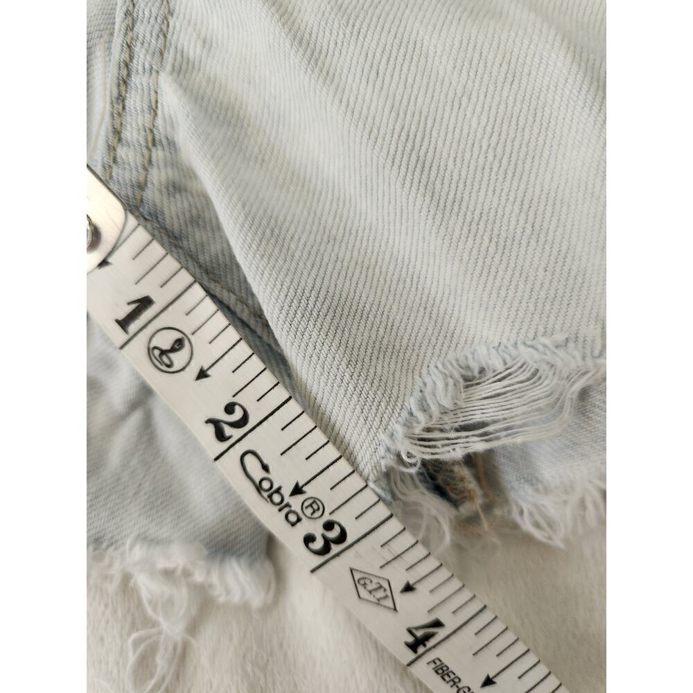American Eagle Distressed 90's Boyfriend Shorts sz 4 Light Wash cowgirl rodeo - Picture 10 of 10